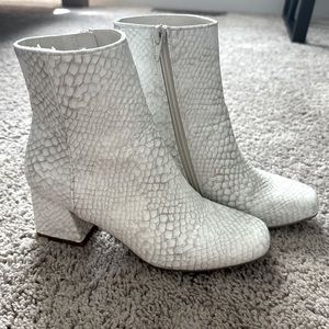 Steve Madden Darma Block Heel Snake Skin Boot